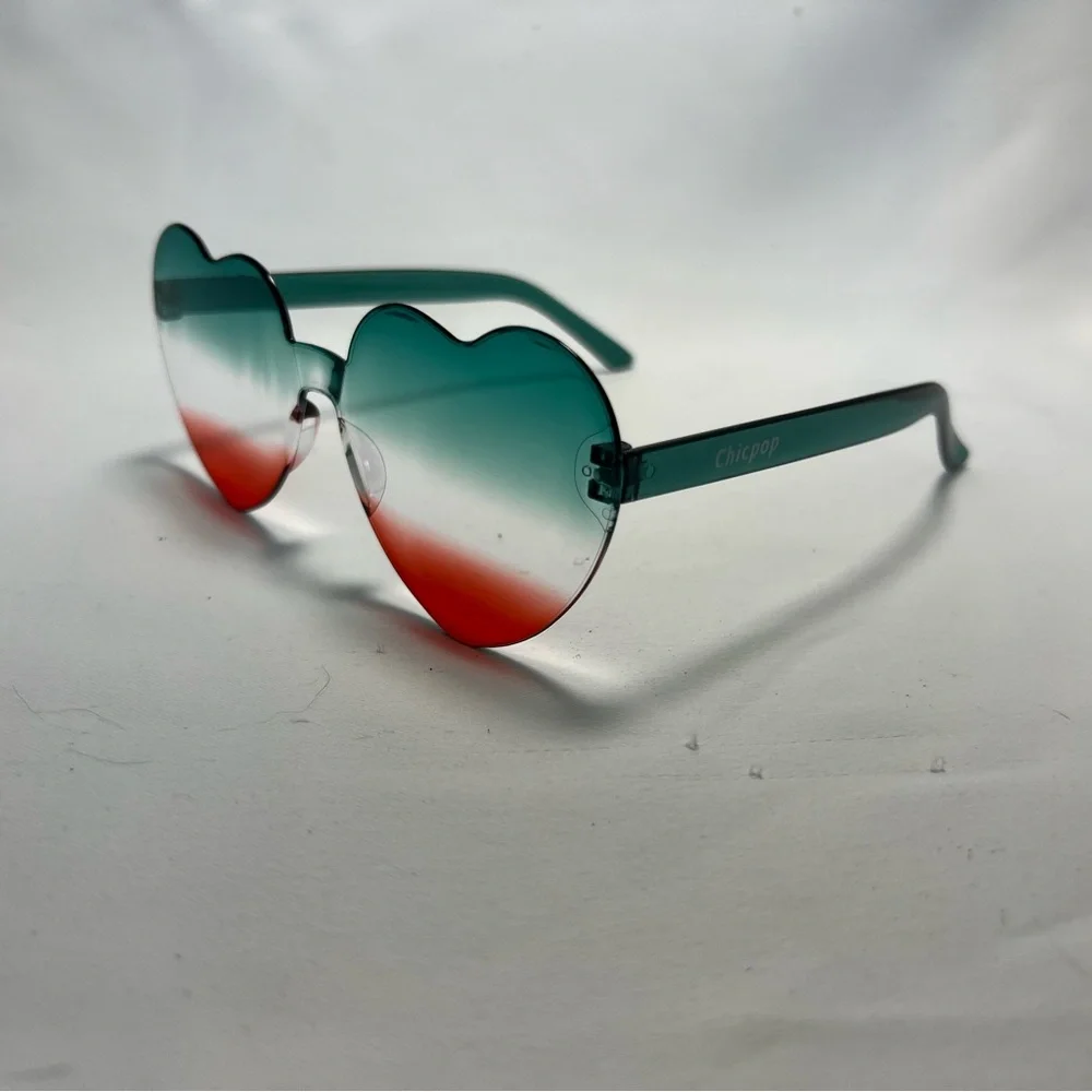 BOGO - Chicpop Heart-Shaped Gradient Glasses - 3 Pairs